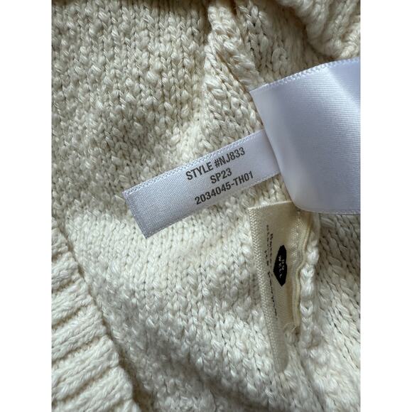 Madewell Cream One Shoulder Knit Sweater Tank Top M NWT Textured Soft Cotton - Picture 6 of 7